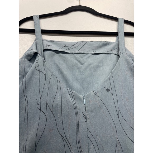 Y2K Rampage Wear Light Blue Floral Womens/Juniors dress Wavy Vine Design sz 11 - Picture 8 of 13